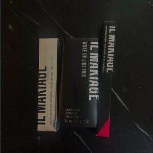 IL MAKIAGE Flawless Base Foundation, Concealer, Lip Liner Bundle